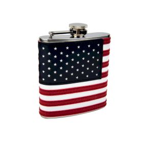 Top Shelf Flasks Stitched American Flag Flask