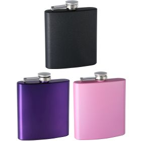 6oz Pearlized Painted Hip Flask