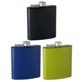 6oz Rubber-Coated Stainless Steel Hip Flask