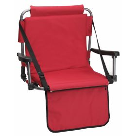 Red Stadium Style Barton Outdoor Folding Chair