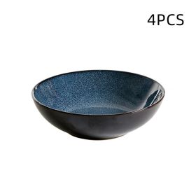 Creative Ceramic Plate Kiln Change Blue Bowls Creative Ceramic Plate Kiln Change Blue Bowls
