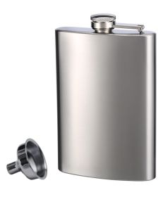 Stainless Steel Flask and Funnel